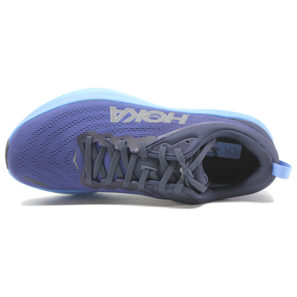 Hoka Mens Trainers Bondi 8 Lace-Up Low-Top Running Sneakers Textile - UK 10.5