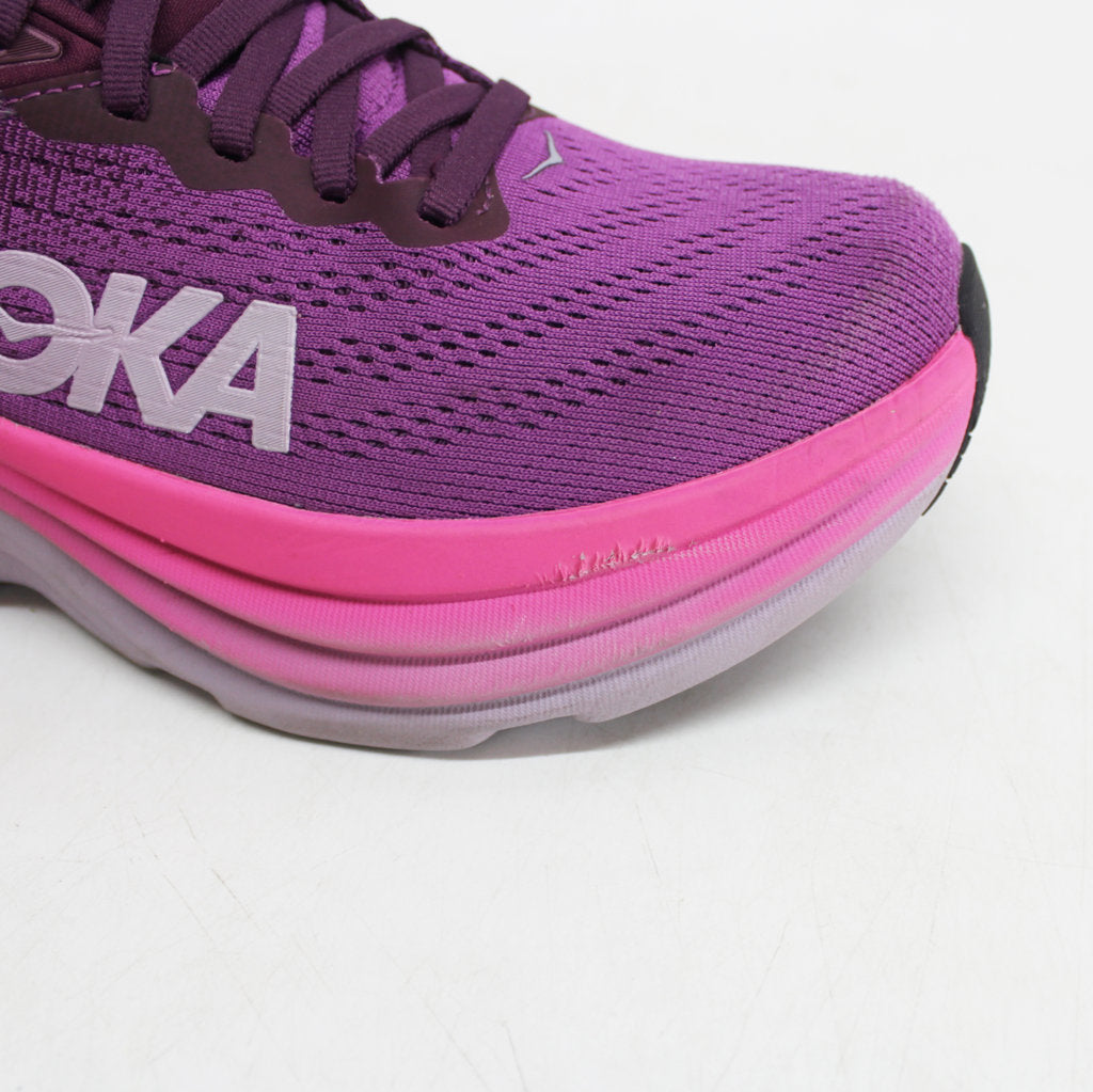 Hoka Womens Trainers Bondi 8 Lace-Up Low-Top Sneakers Textile - UK 6