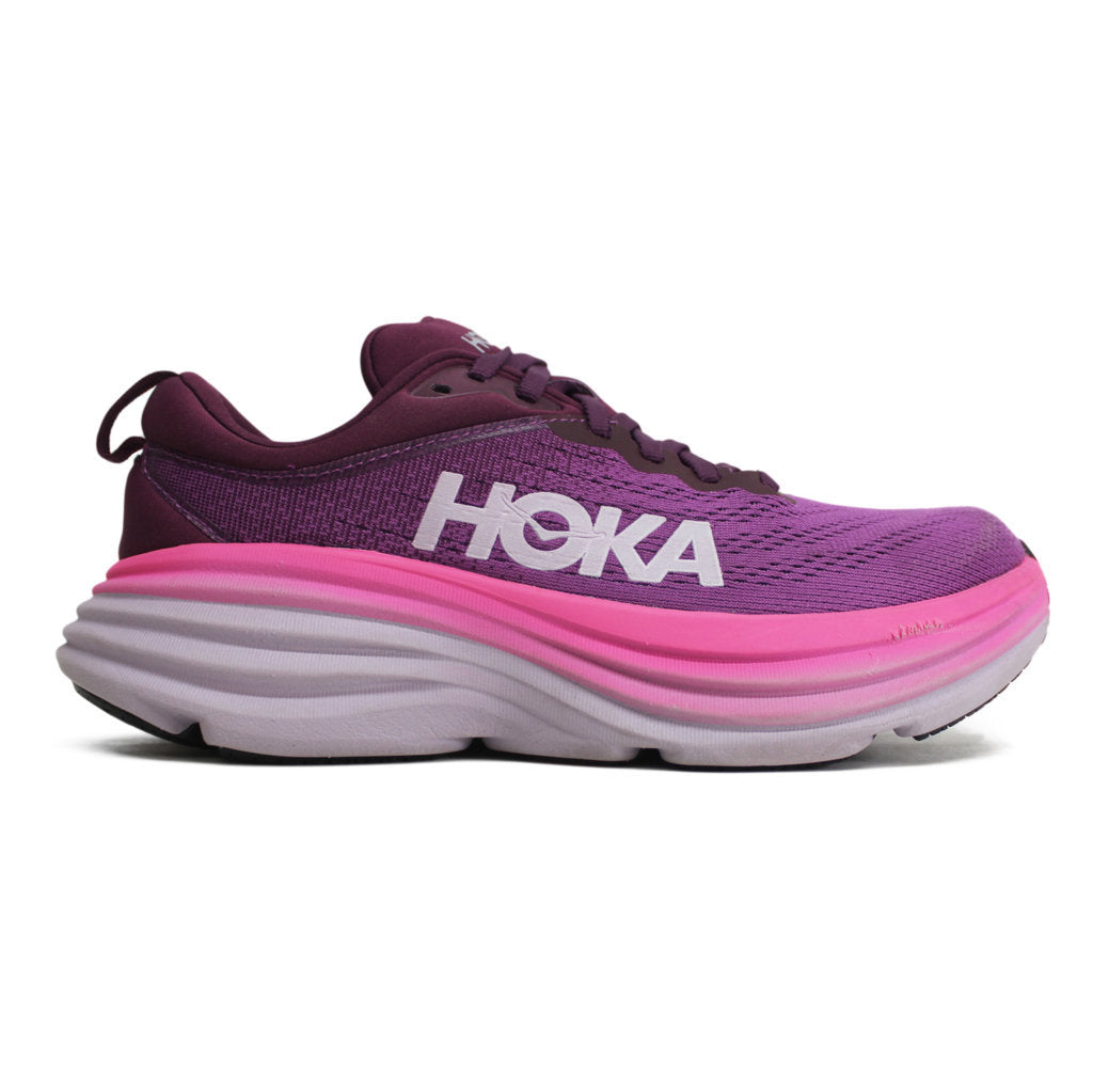 Hoka Womens Trainers Bondi 8 Lace-Up Low-Top Sneakers Textile - UK 6