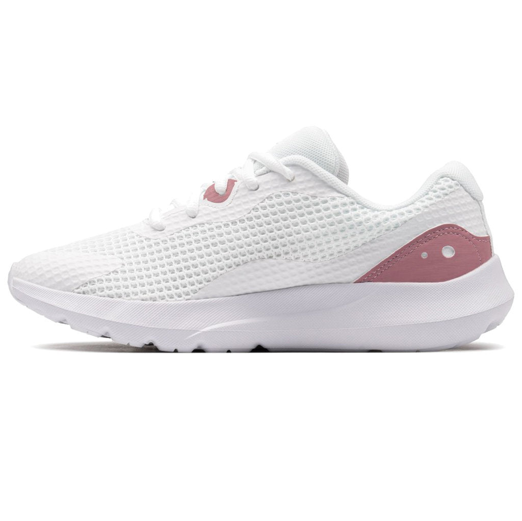 Under Armour Surge 3 Synthetic Textile Women's Low-Top Trainers#color_white pink