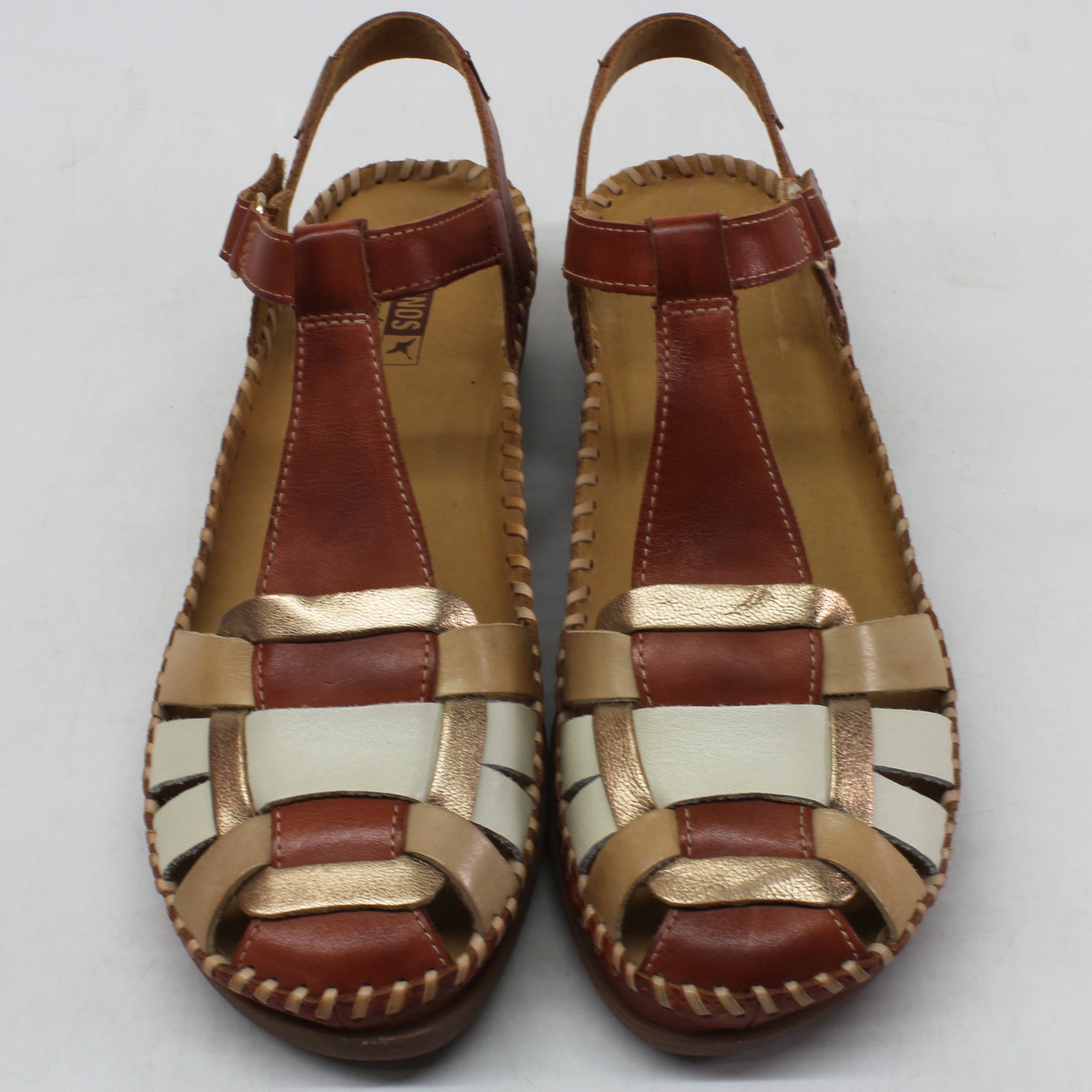 Pikolinos Cadaques W8K-0965C1 W8K-0965C1 Leather Womens Sandals - Brick - UK 7-7.5