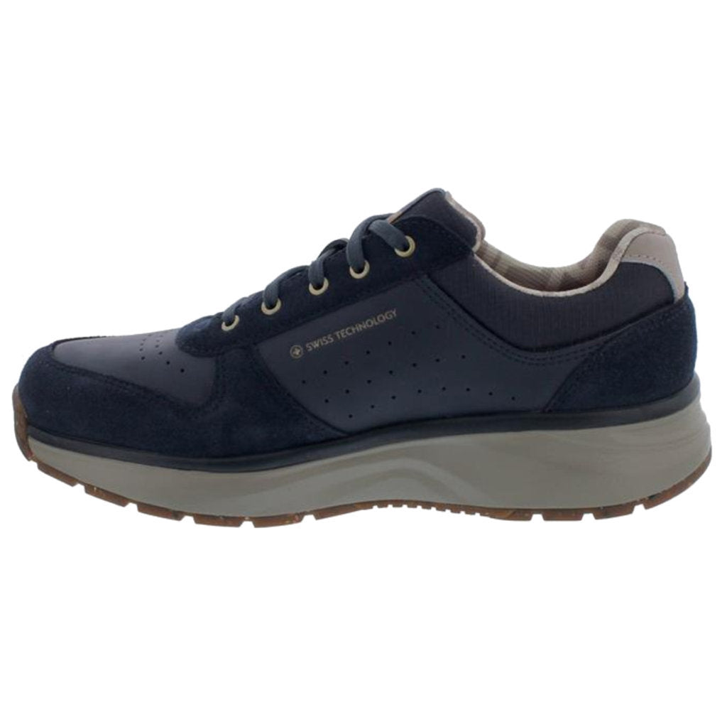 Joya Dynamo Classic Velour Leather Men's Wide Trainers#color_dark blue