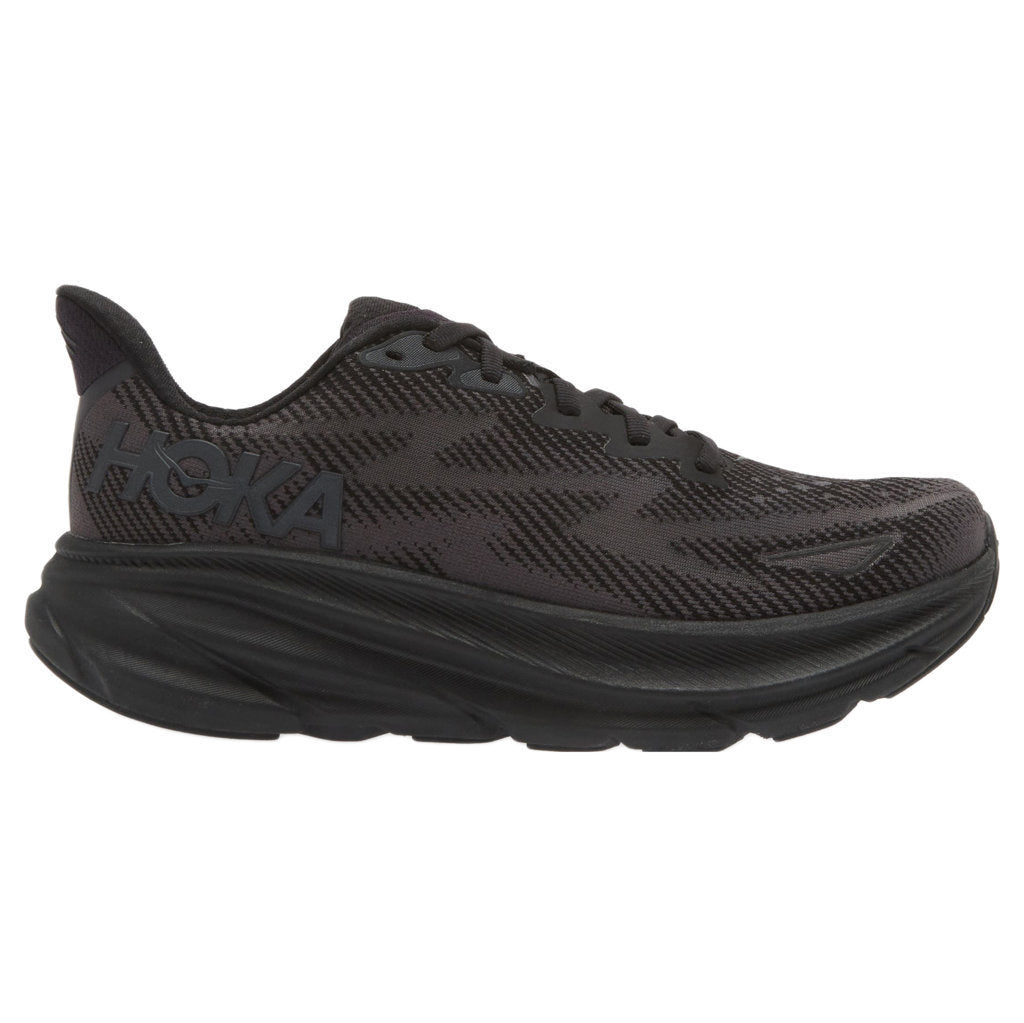 Hoka Mens Trainers Clifton 9 Wide Casual Low-Top Lace-Up Textile - UK 8.5