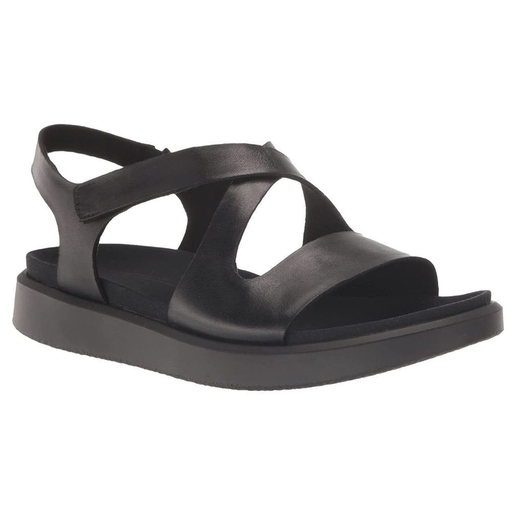 Ecco Flowt 273723 Leather Womens Sandals#color_black