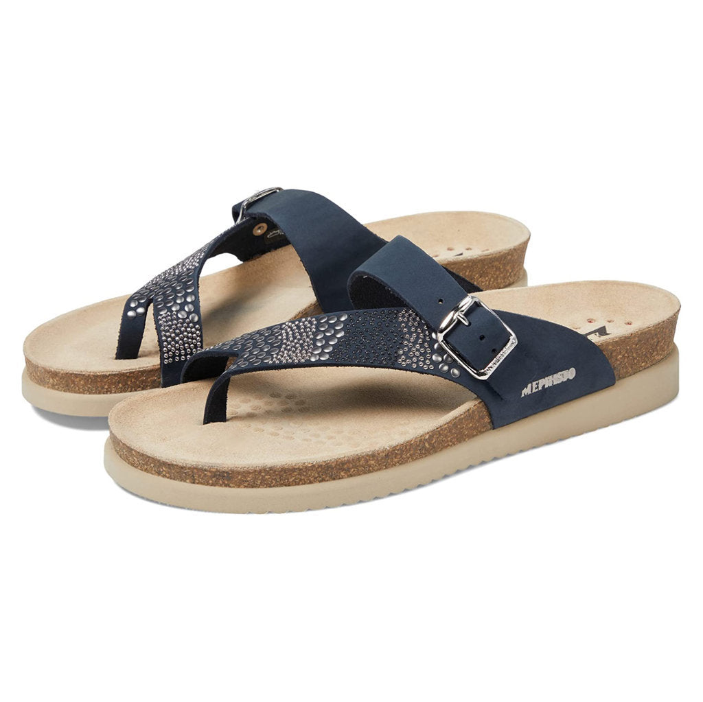 Mephisto Womens Sandals Helenka Casual Buckle Slip On Open Back Nubuck - UK 4.5