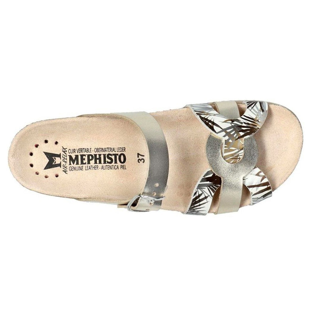 Mephisto Helma Metallic Leather Womens Sandals#color_gold