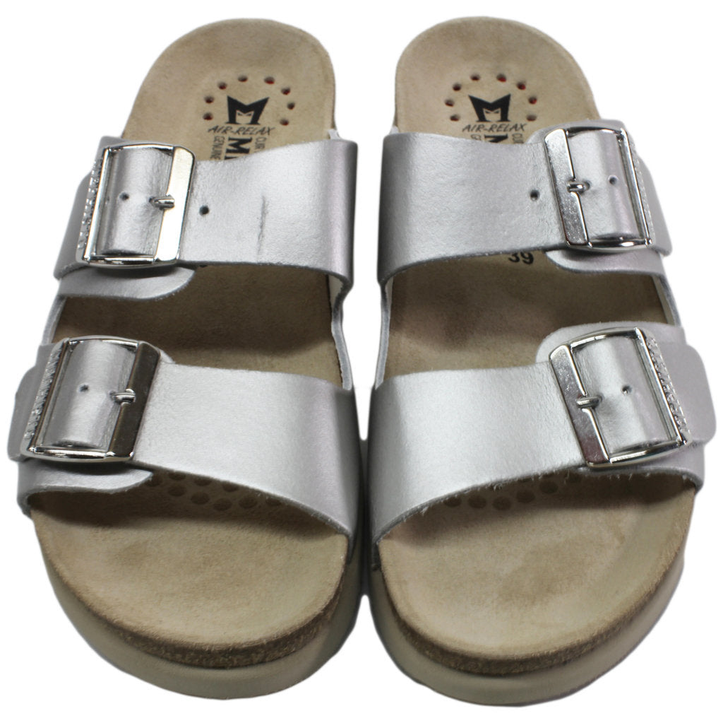 Mephisto Womens Sandals Hester Buckle Slip On Open Back Smooth Leather - UK 6.5