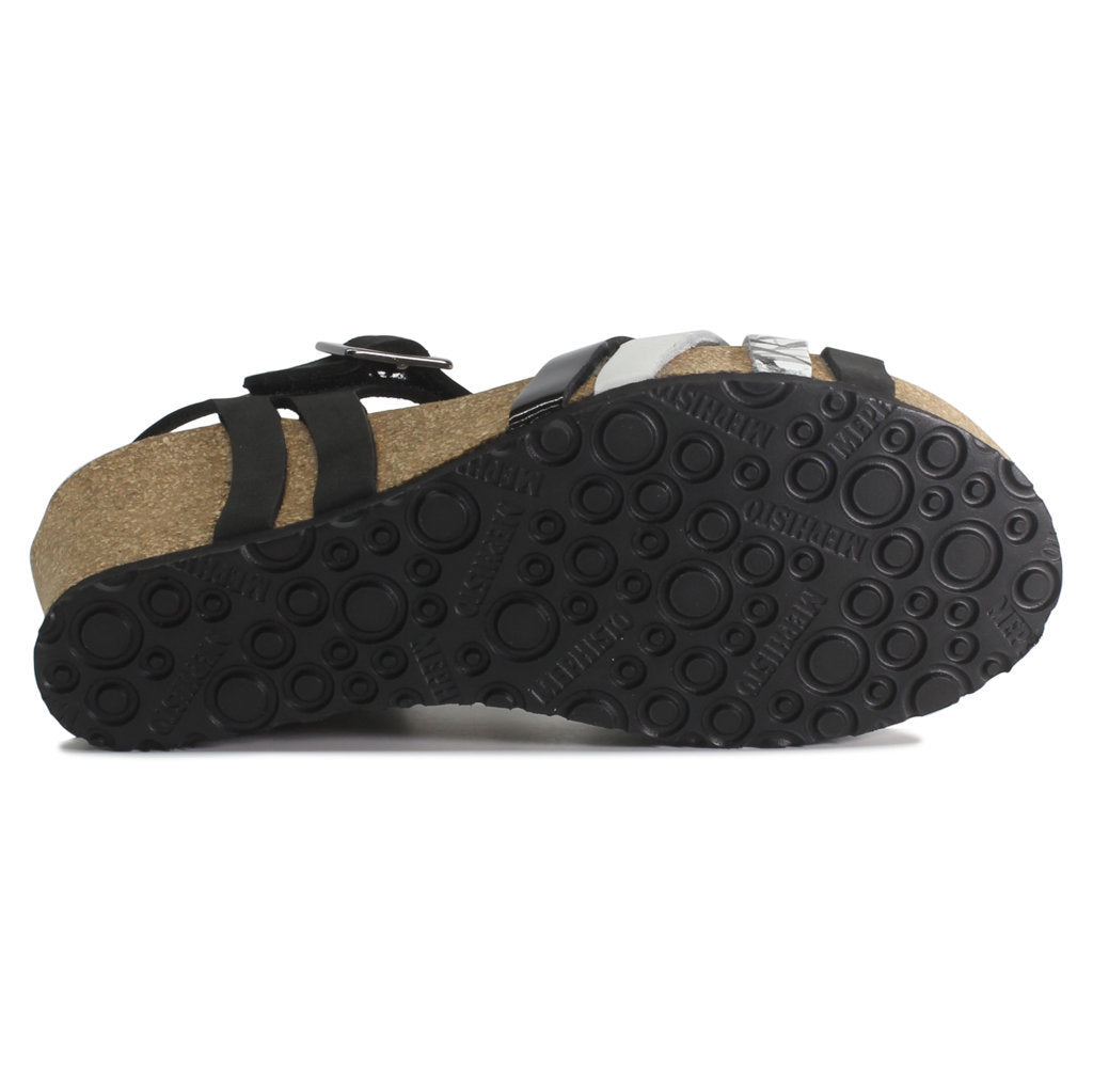 Mephisto Lanny Nubuck Womens Sandals#color_black