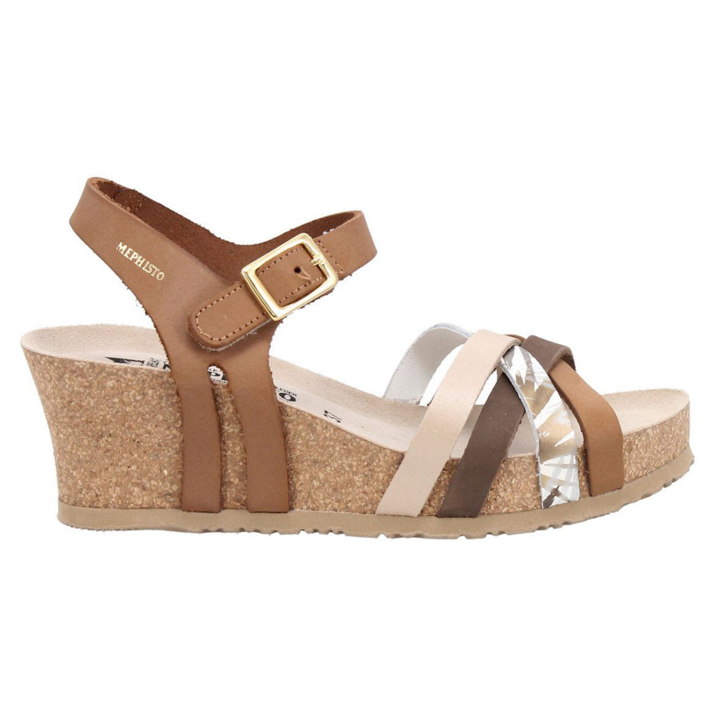 Mephisto Lanny Nubuck Womens Sandals#color_camel