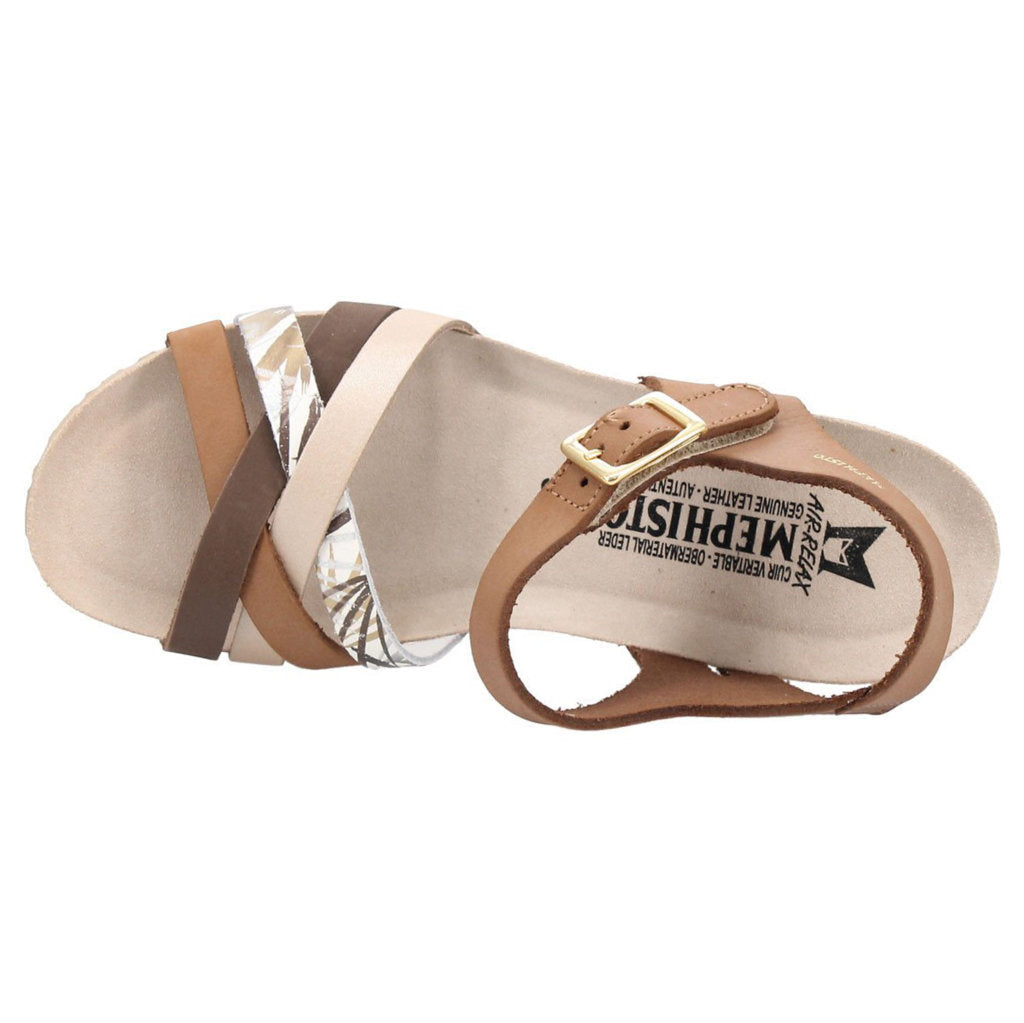 Mephisto Lanny Nubuck Womens Sandals#color_camel