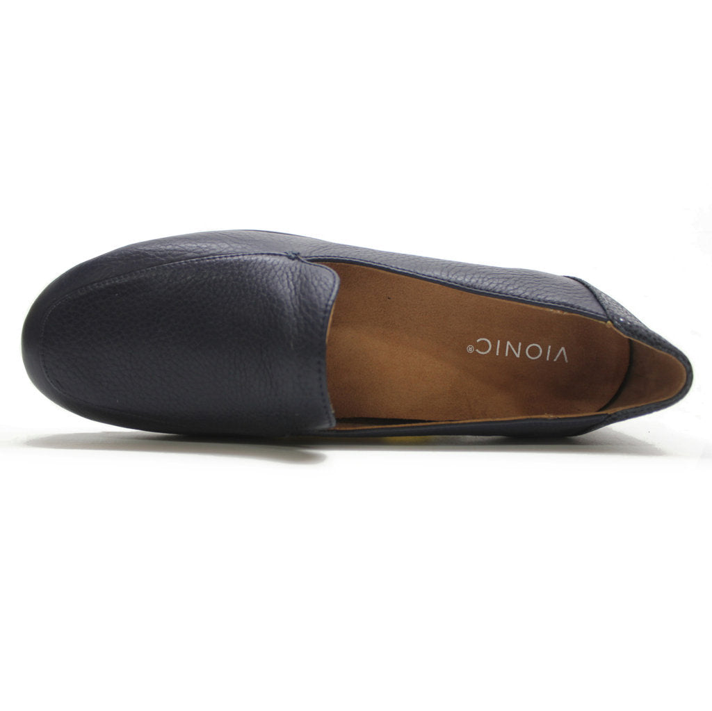 Vionic Elora Leather Women's Slip-on Shoes#color_navy