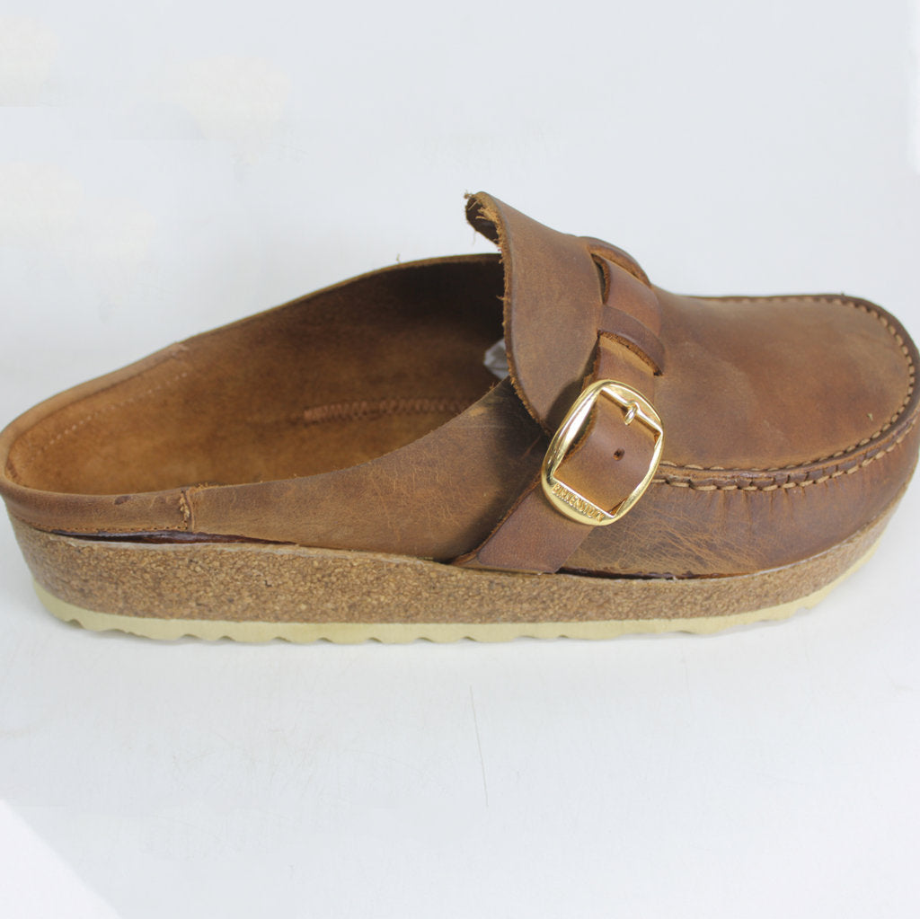 Birkenstock Unisex Sandals Buckley Casual Buckle Slip-On Oiled Leather - UK 7