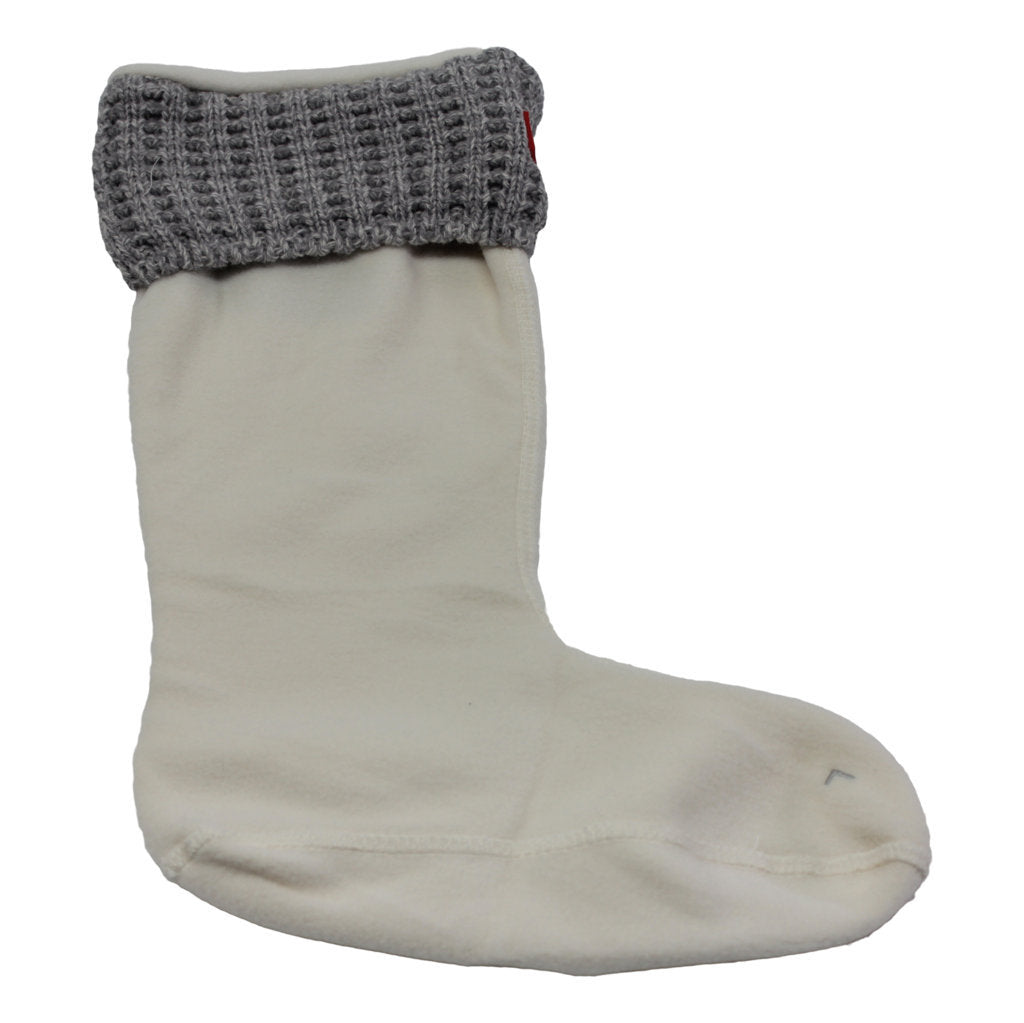 Hunter Waffle Tall Boot Sock Polyfleece Unisex Socks#color_hunter white pale grey