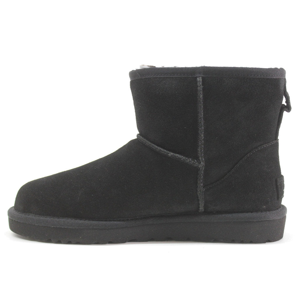 Ugg Classic Mini Bailey Zip Suede Womens Boots#color_black