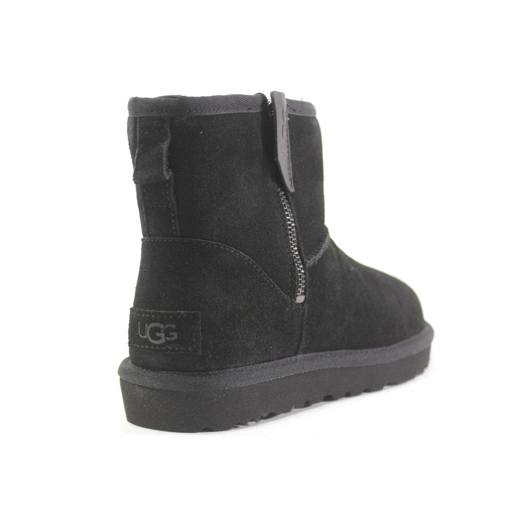 Ugg Classic Mini Bailey Zip Suede Womens Boots#color_black