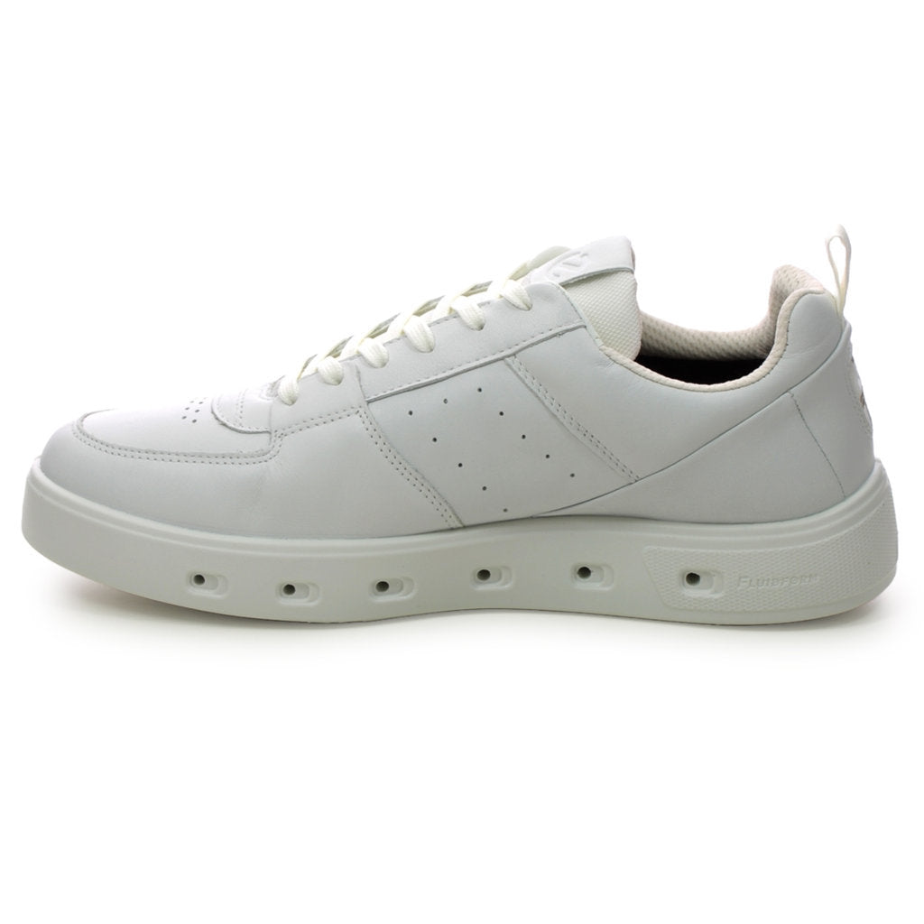 Ecco Street 720 Full Grain Leather Mens Trainers#color_white