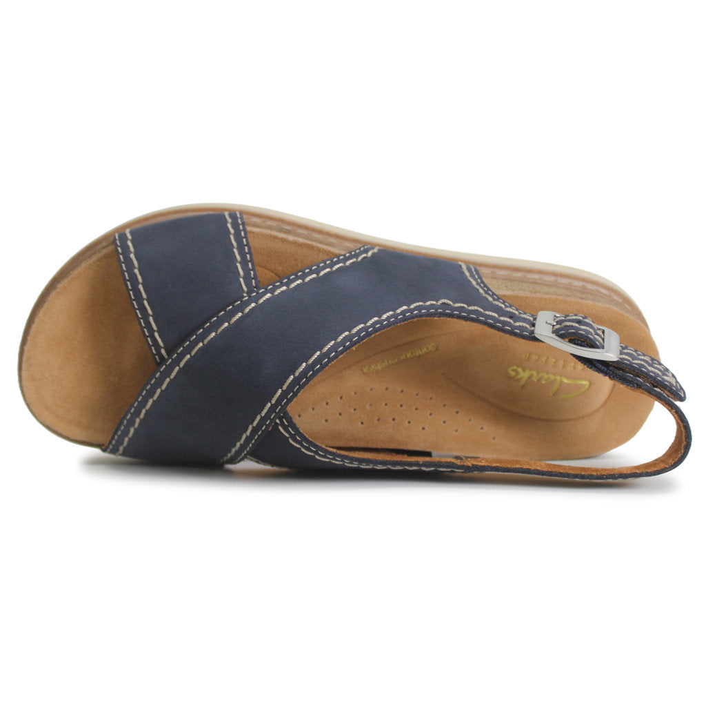 Clarks Arwell Sling Nubuck Womens Sandals#color_navy