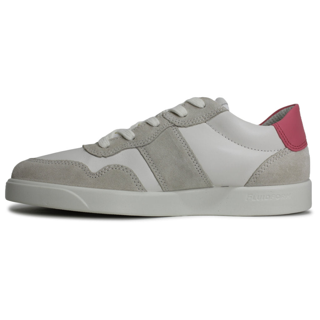 Ecco Street Lite 212873 Nubuck Leather Womens Trainers#color_shadow white white bubblegum