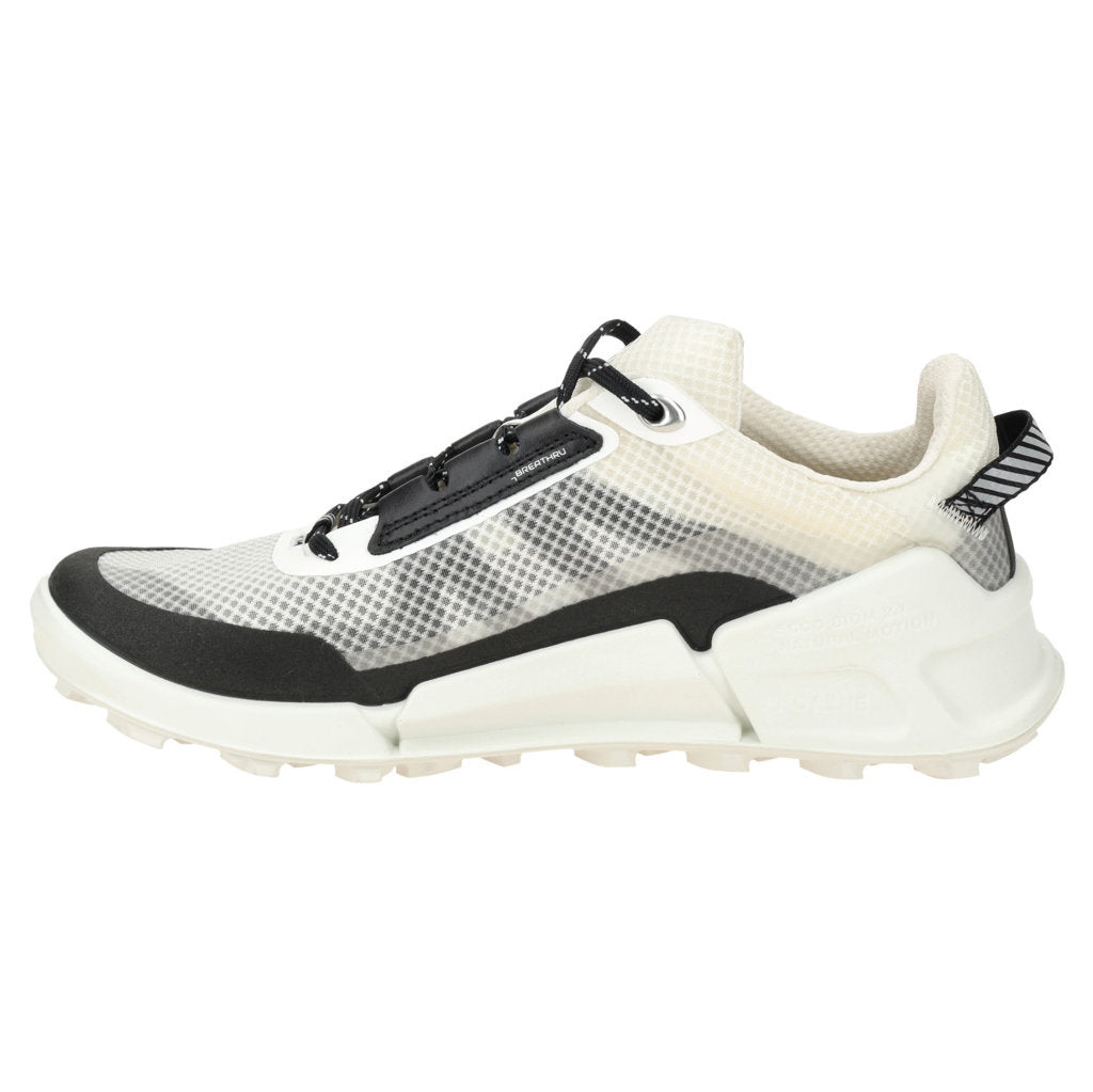 Ecco Biom 2.1 X Mountain Textile Leather Womens Trainers#color_black white black