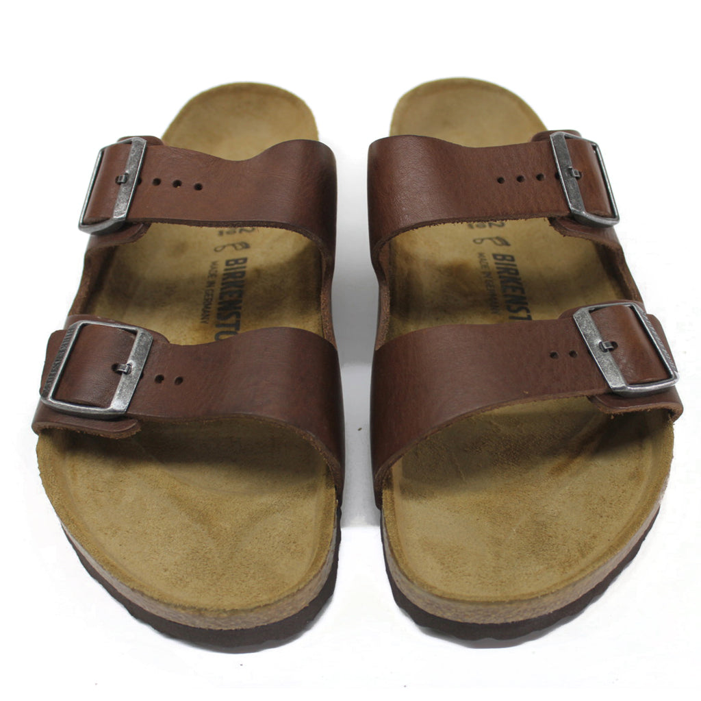 Birkenstock Unisex Arizona BS Leather Vintage Wood Roast Sandals