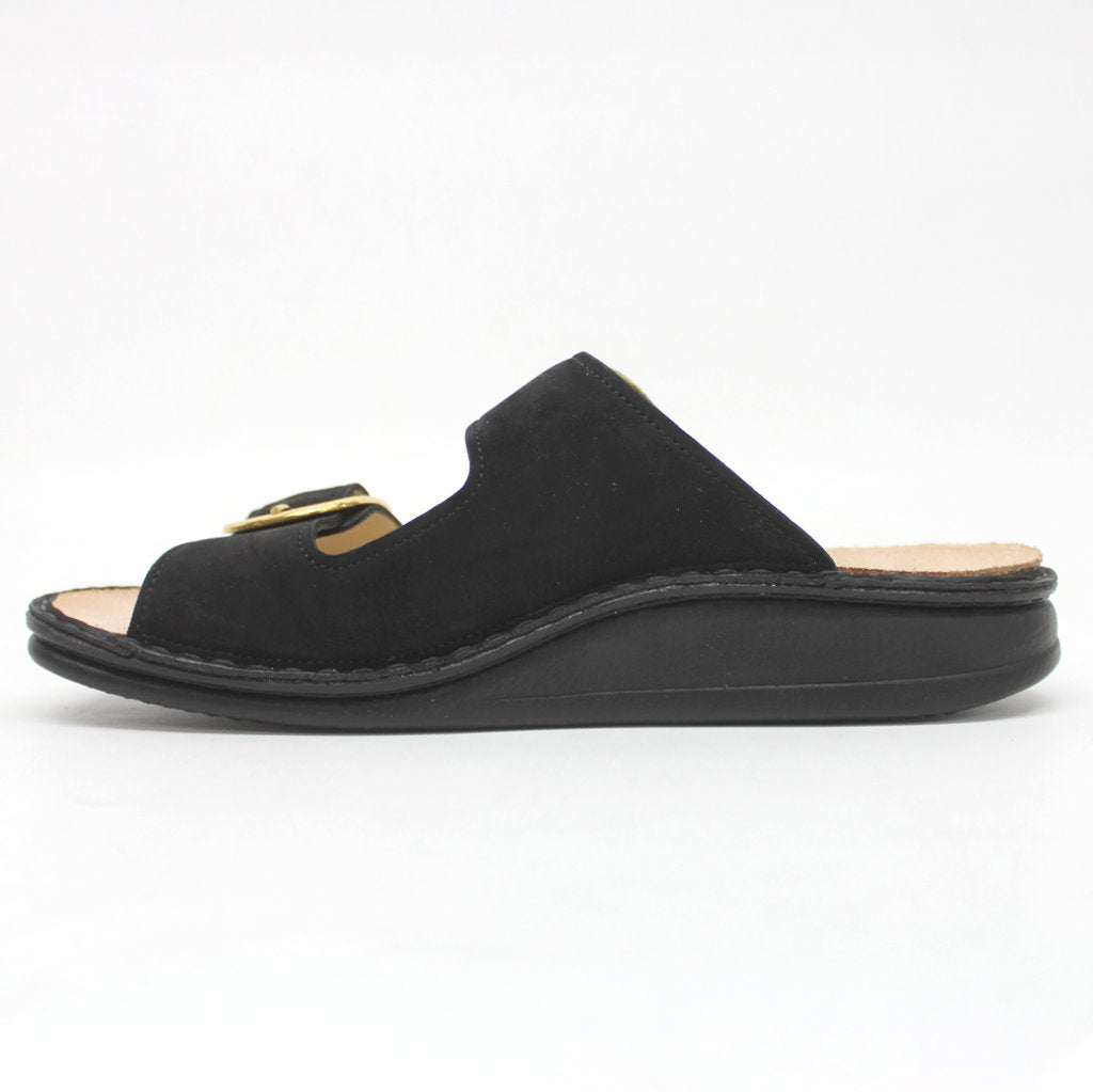 Finn Comfort Lipari 01545-007099 Nubuck Womens Sandle - Black - UK 5