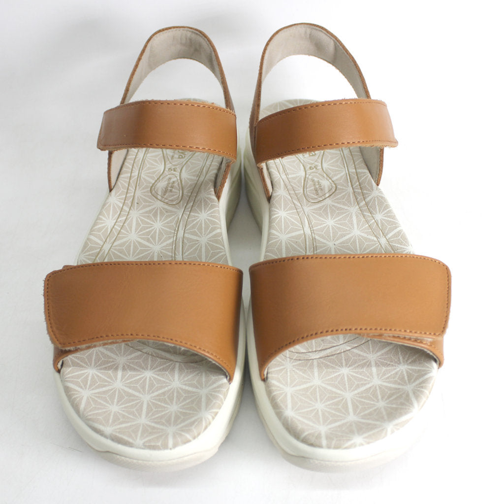 Joya Flores 974SAN Leather Womens Sandals - Light Brown - UK 5.5